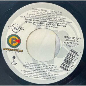 Luther Vandross Janet Jackson Best Things in Life Are Free 45 Funk Soul 90s
